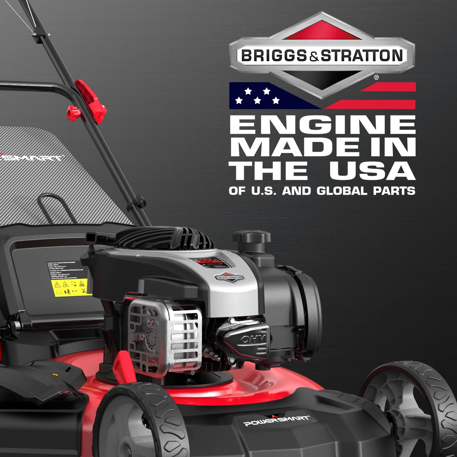 3-in-1 Gas Powered Self-Propelled Lawn Mower with 140CC Engine 22-inch,6-Position Height Adjustment - Image 3