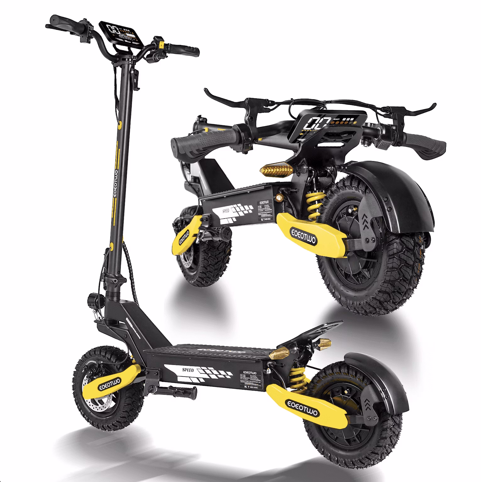 Off Road Electric Scooter for Adults, 1200W Motor Fast E Scooter, Up to 28MPH Top Speed 20Miles Long Range, 11" Off-Road Tires, 330lbs MAX Load, Foldable(GT06 48V 13AH) - Image 3