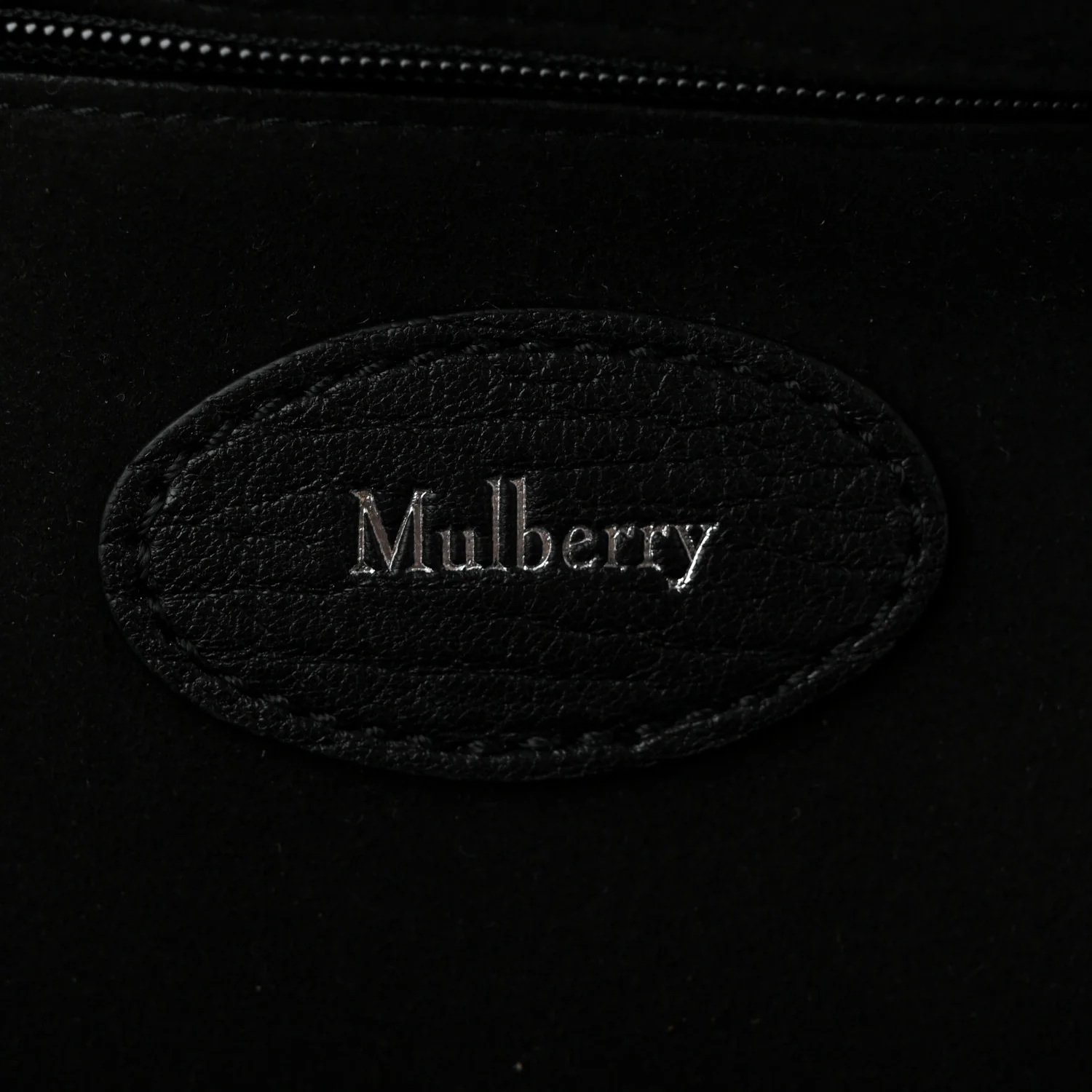 Natural Grain Small Bayswater Satchel Black