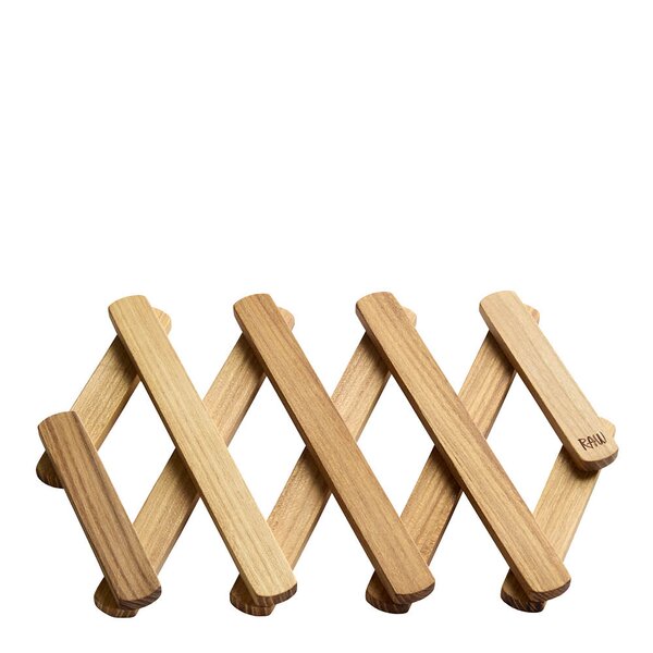 RAW Teak gryteunderlag utfellbart 60 cm