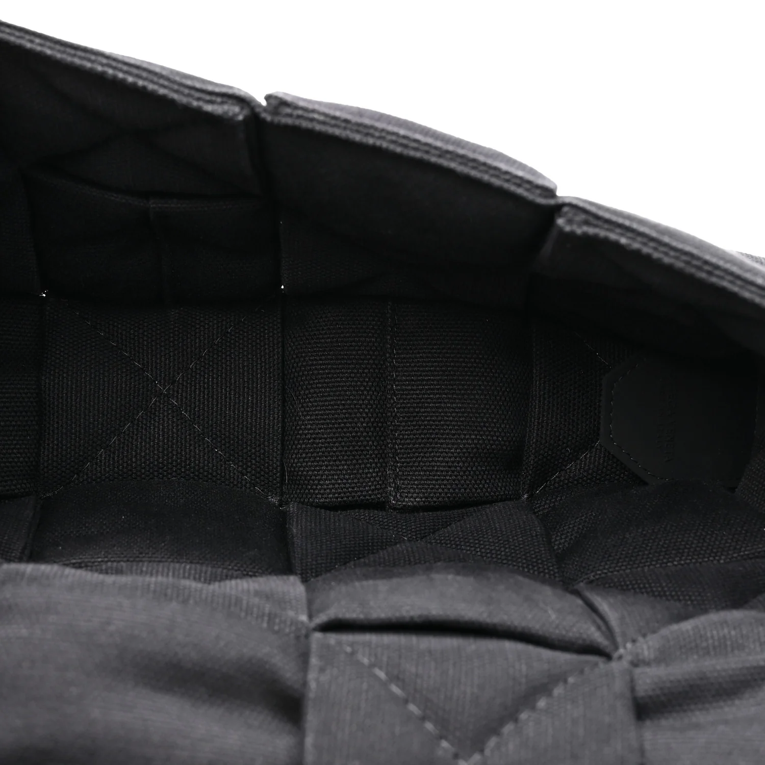 Denim Maxi Intrecciato Padded Tech Cassette Bag Black
