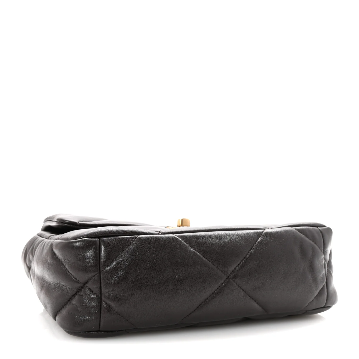 Lambskin Quilted Medium Chanel 19 Flap Dark Brown