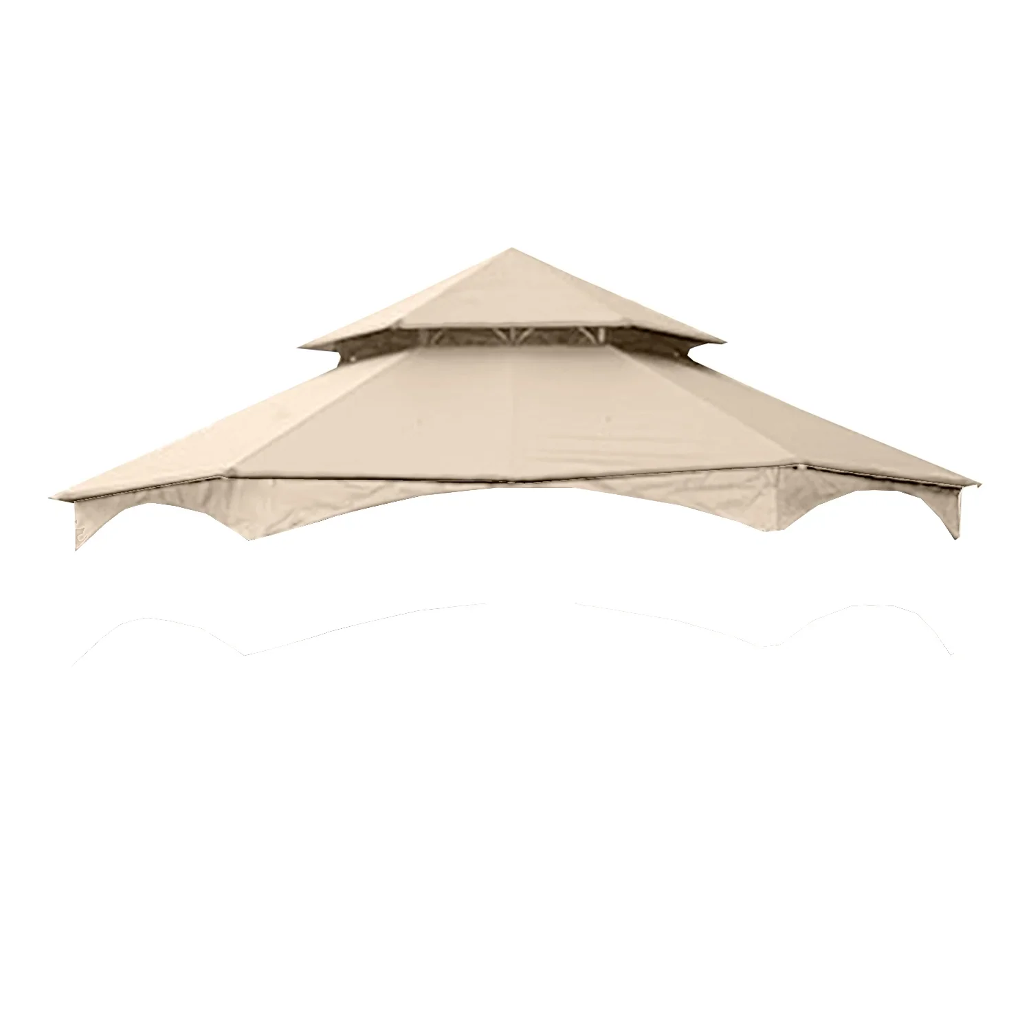 Garden Winds Replacement Canopy Top and Side Mosquito Netting Set for South Bay Hexagon Gazebo - Riplock 350
