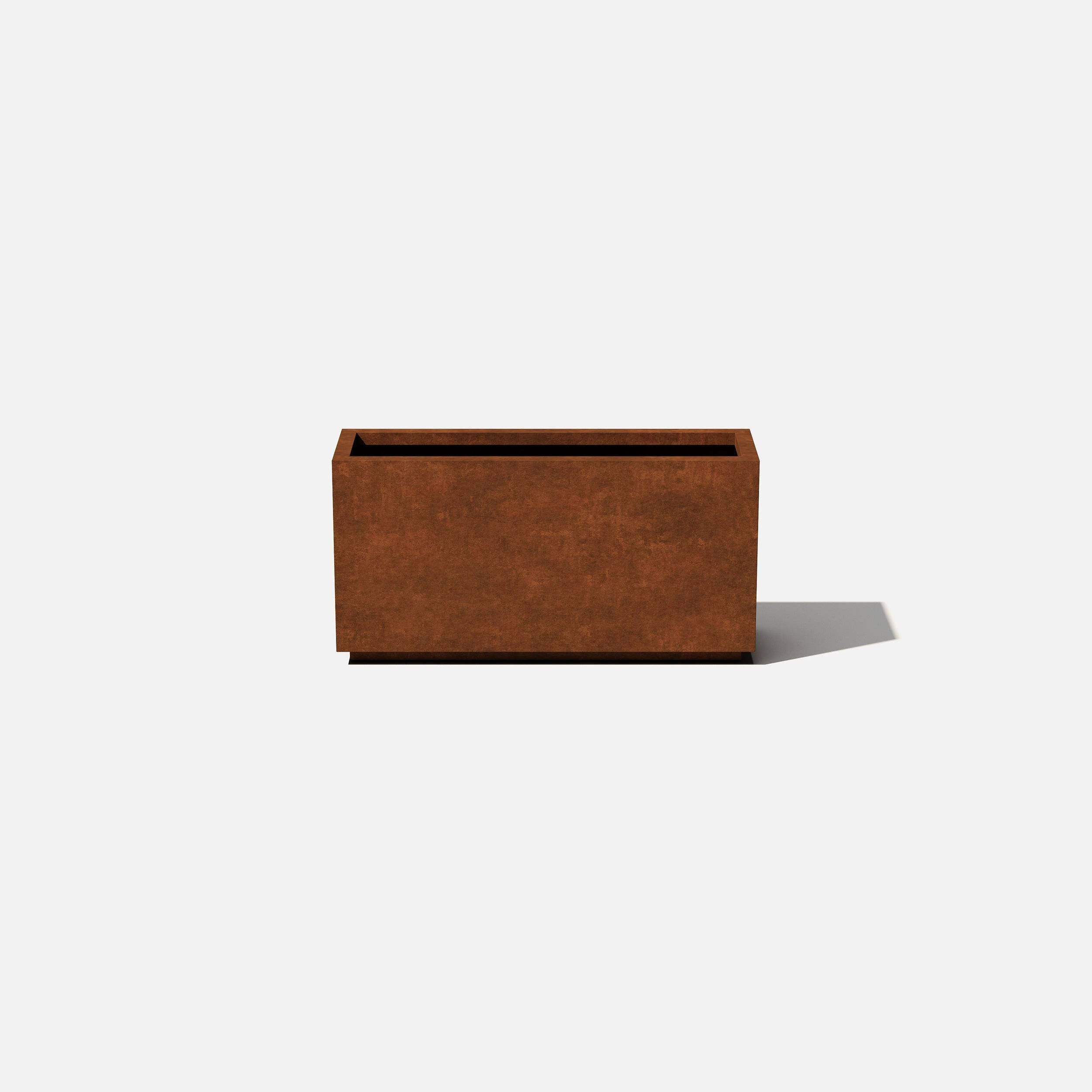 Veradek Metallic Series Corten Steel Long Box Planter 16