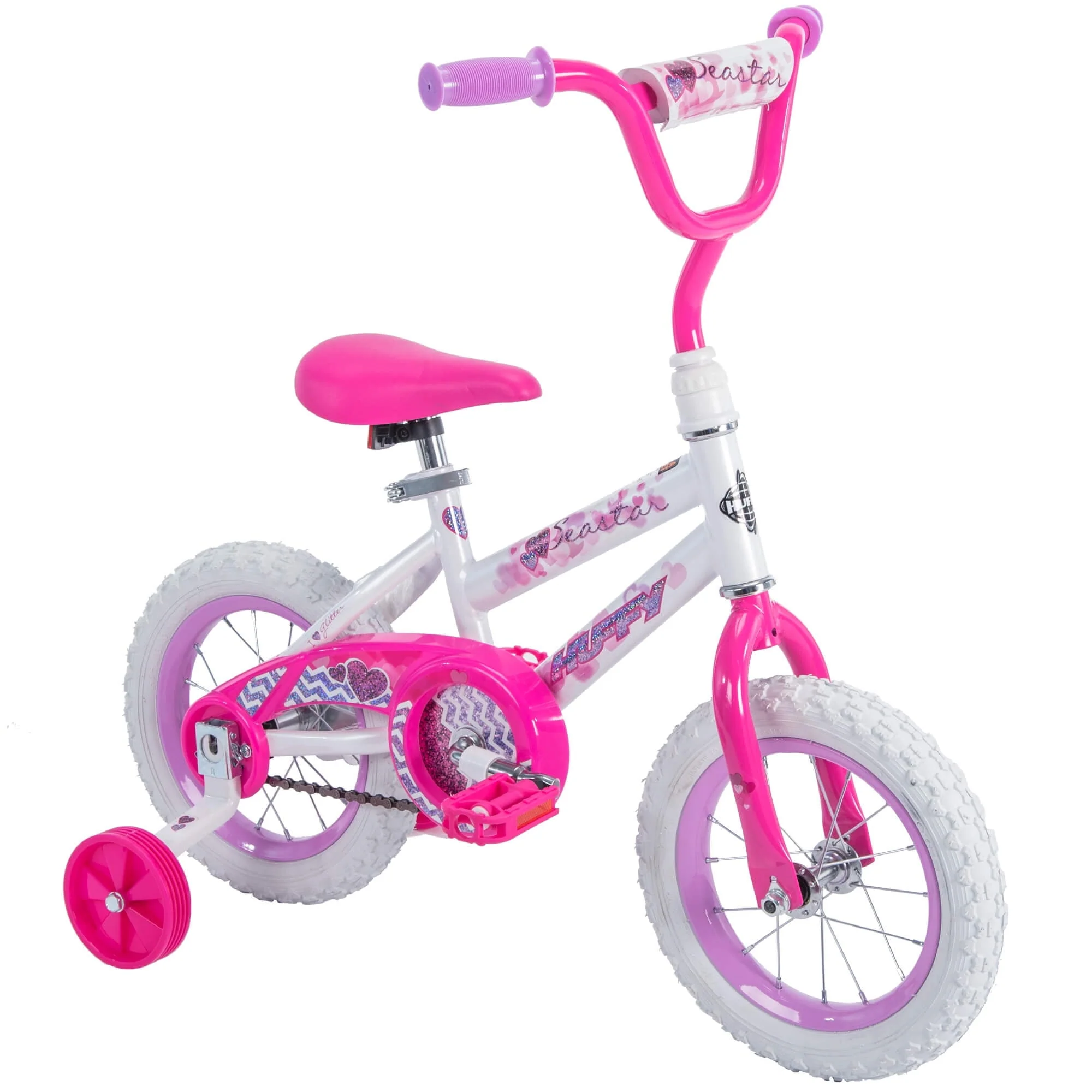 12 in. Sea Star Kids Bike for Girl ages 3 5 years, White - Image 2