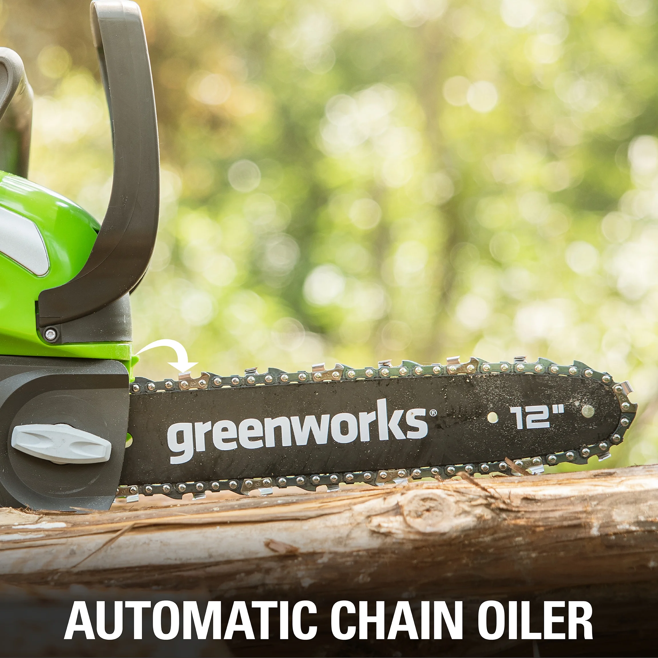 40V 12" Cordless Chainsaw with 2.0 Ah Battery Charger, 20262 - Image 9
