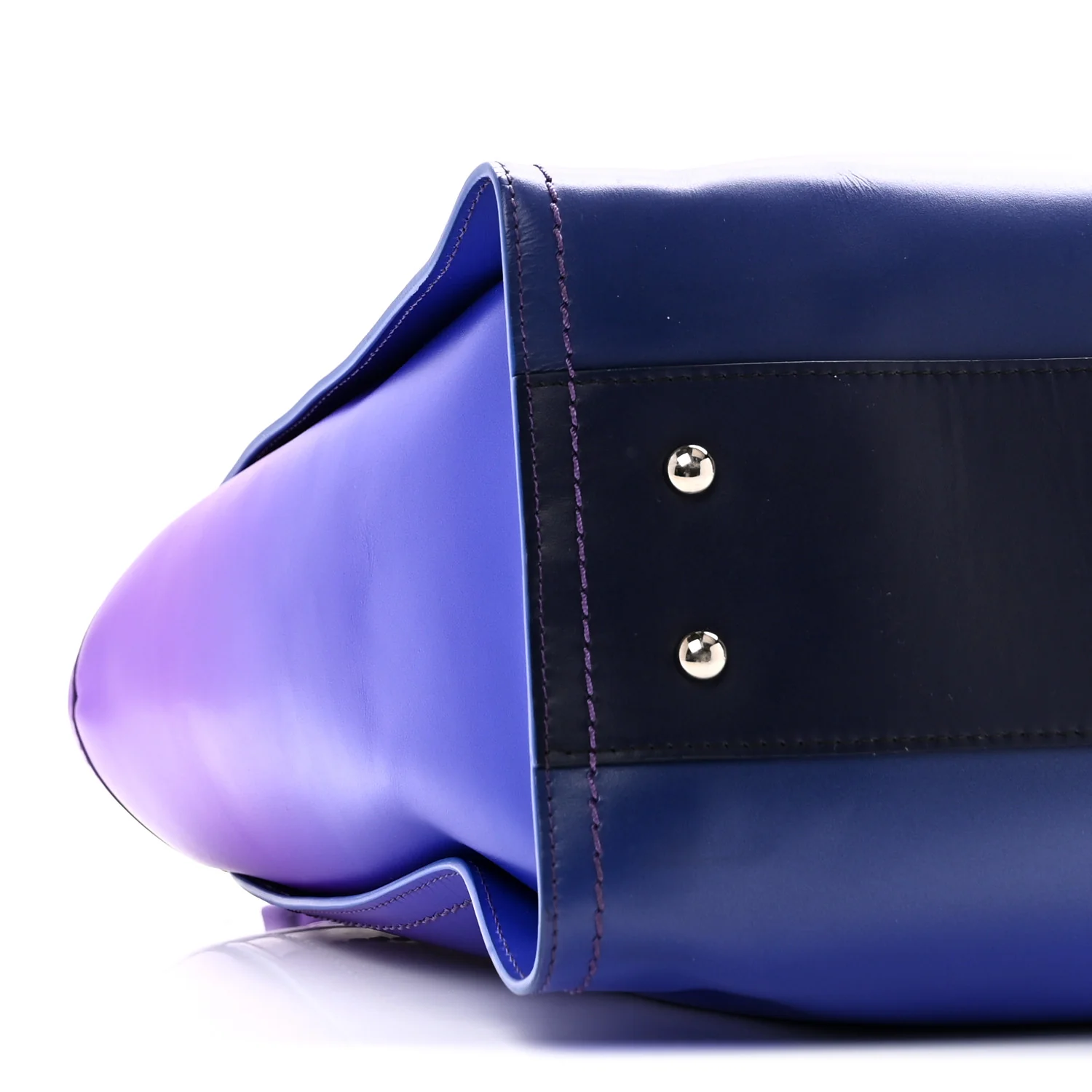 Shaded Calfskin Small Deauville Tote Purple Blue