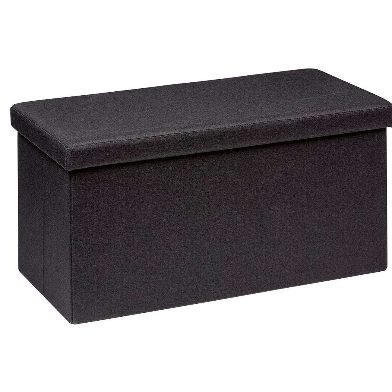 Banc coffre Clara Noir - L76,5 x P38 x H37,5 cm