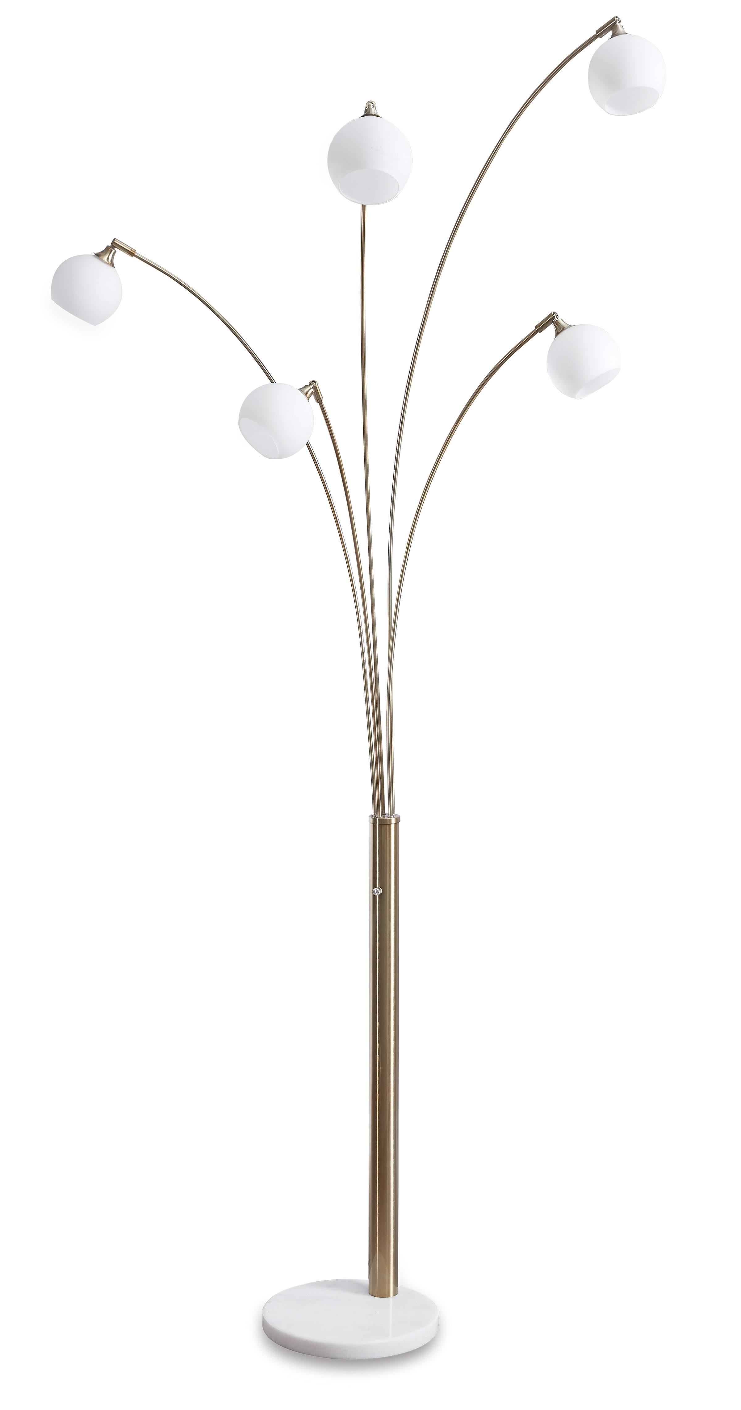 Taliya - Champagne / White - Metal Arc Lamp Ashley Furniture