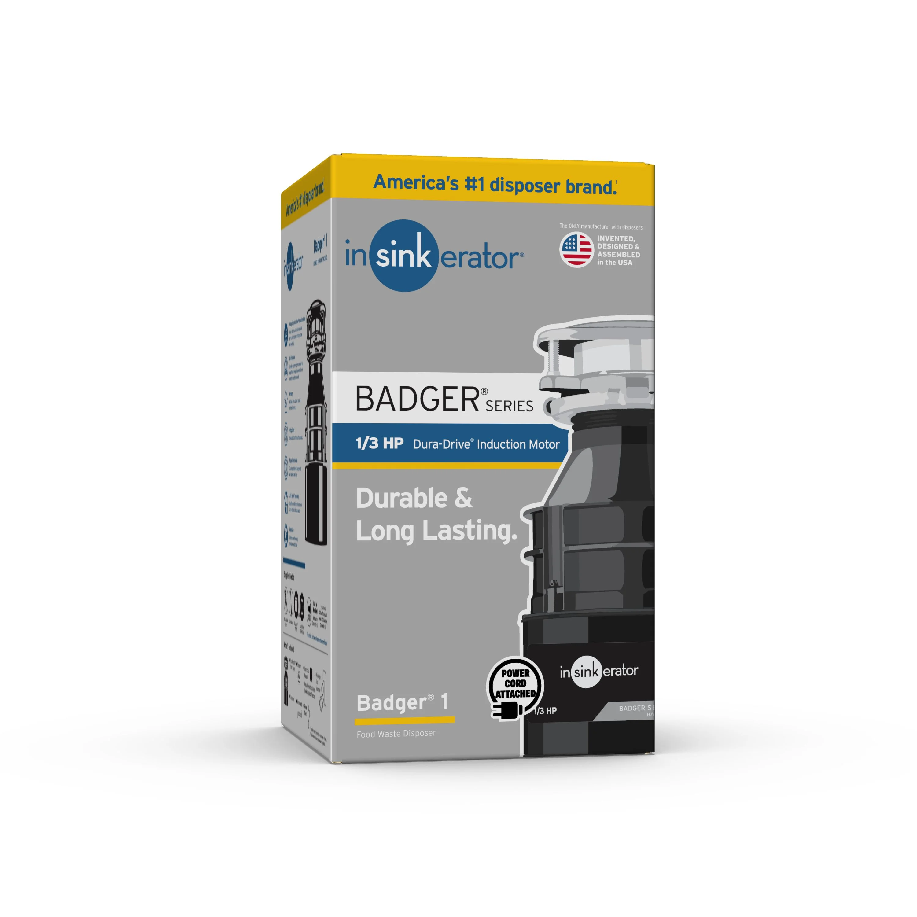 Badger 1 CORD 1/3 HP Continuous Feed Garbage Disposal with Power Cord(Other) - Image 9