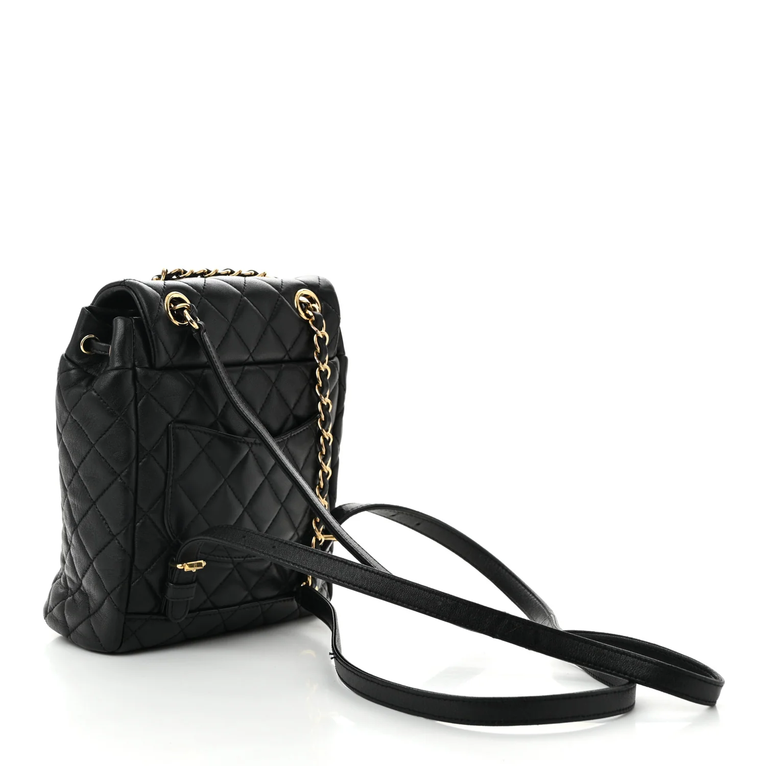 Lambskin Quilted Mini Urban Spirit Backpack Black