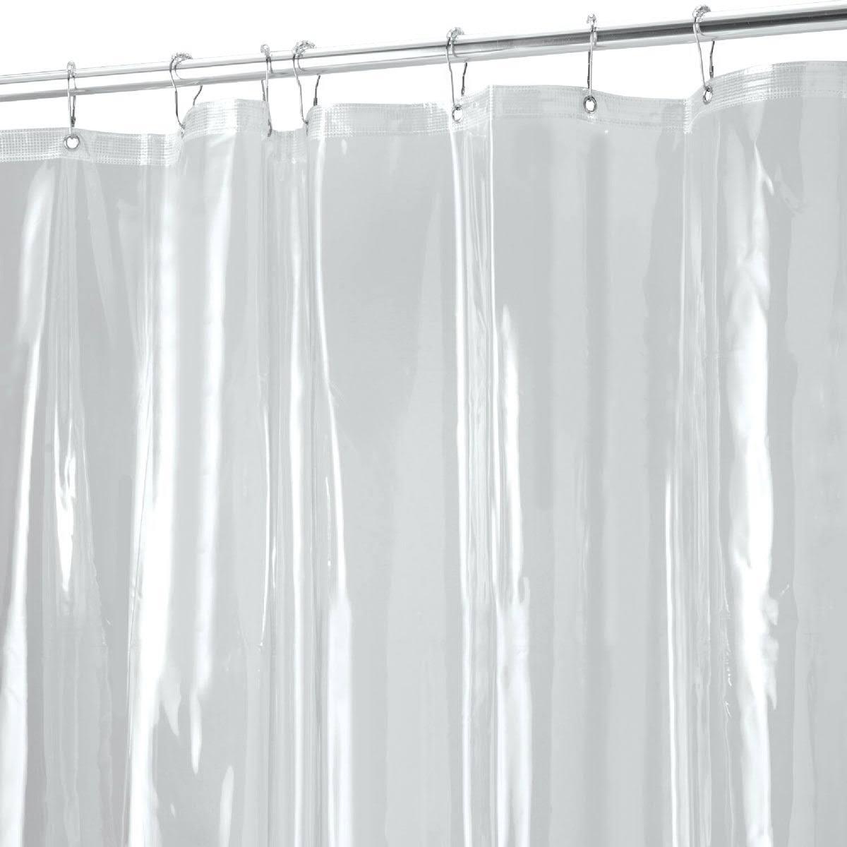 Interdesign 72 in. H x 72 in. W Clear Shower Curtain Liner Vinyl