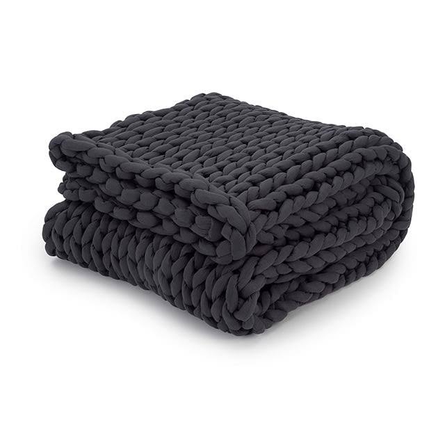 Nuzzie Knit Weighted Blanket 8 lbs / Charcoal