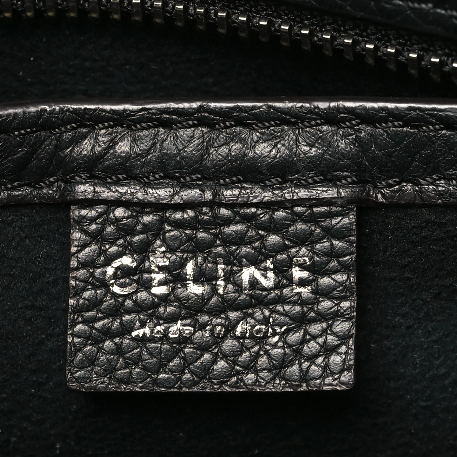 Pebbled Calfskin Nano Luggage Black