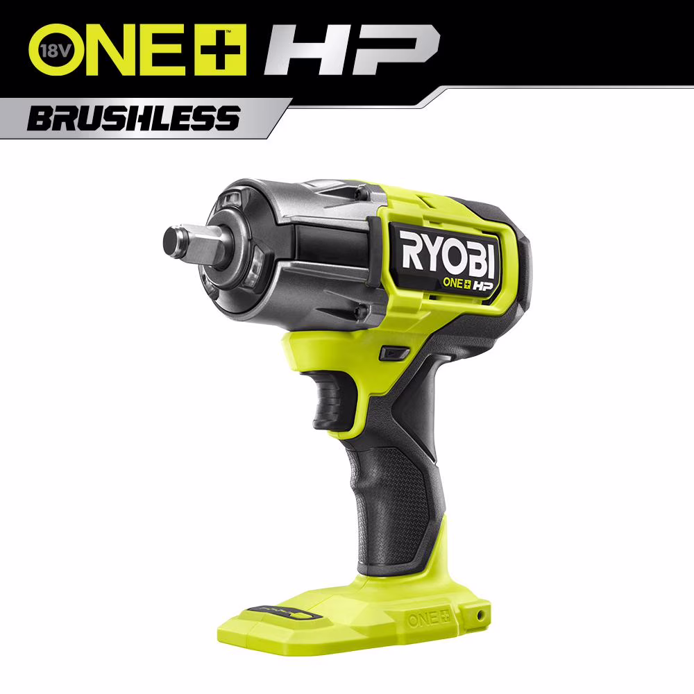 RYOBI ONE+ HP 18V Brushless Cordless 4 - Mode 1/2 In. Impact Wrench (Tool Only) (P262)