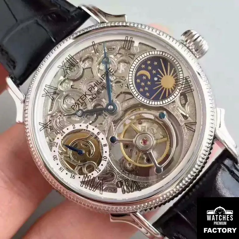 Patek Philippe Tourbillon Moonphase Silver Dial