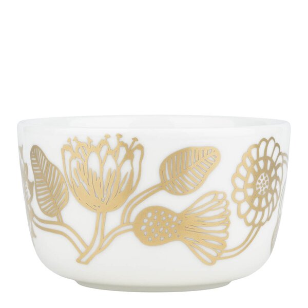 Oiva Tiara bolle 25 cl hvit/gull
