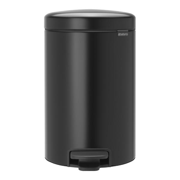 NewIcon pedalbøtte 12L matt svart