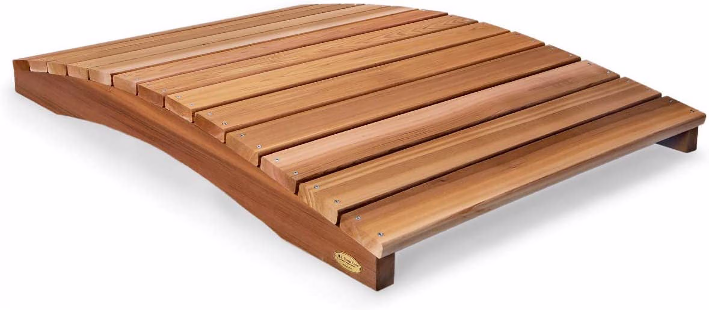 Wooden Bridge, Outdoor Garden Walkway for Backyard Ponds, 4', Natural
