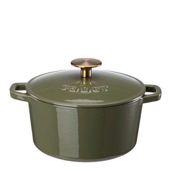 Støpejernsgryte 2L forever olive