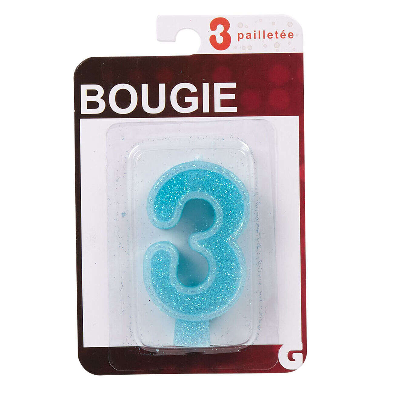 Bougie anniversaire chiffre 3