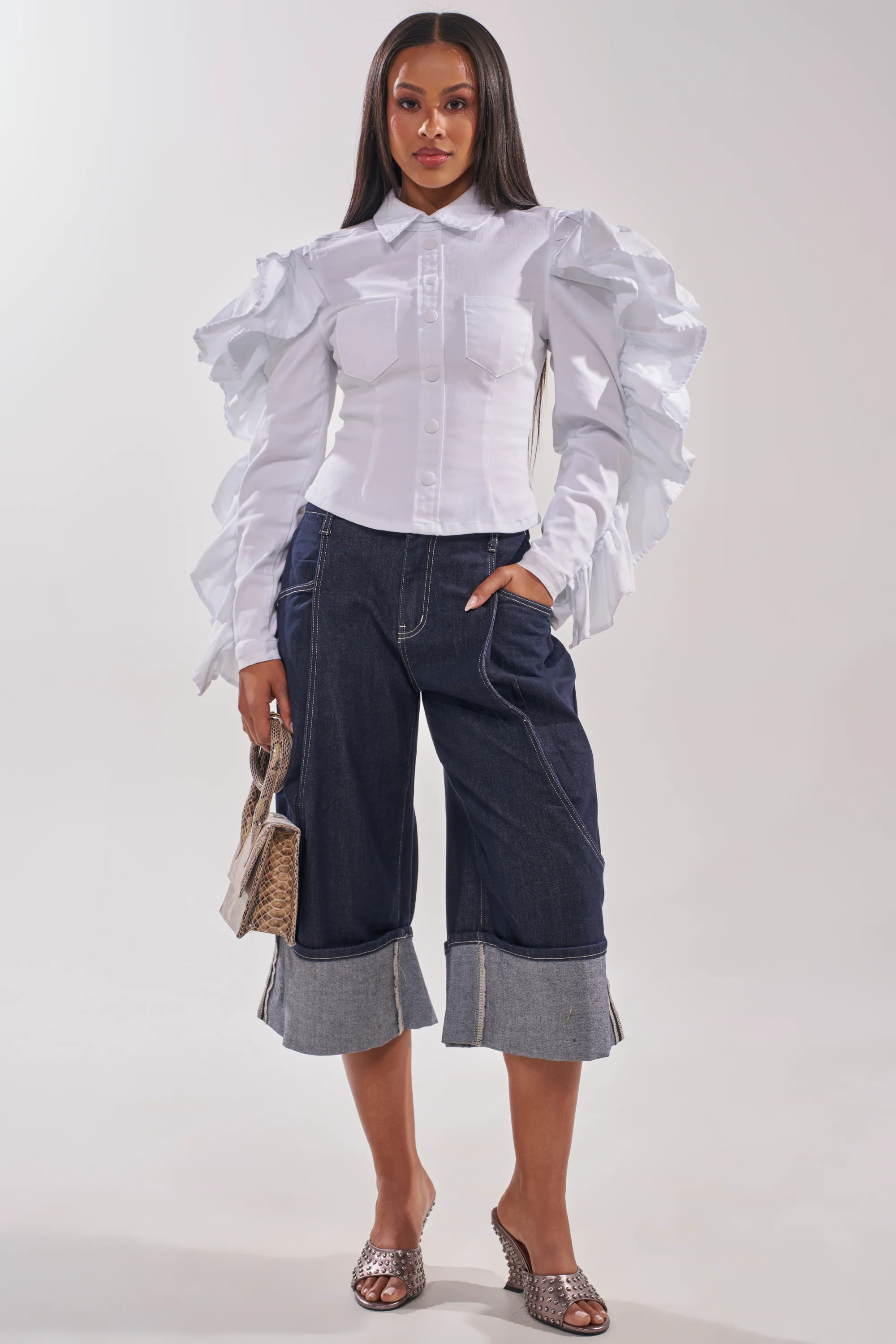 COME WITH ME DENIM BERMUDA SHORT - Akira Store