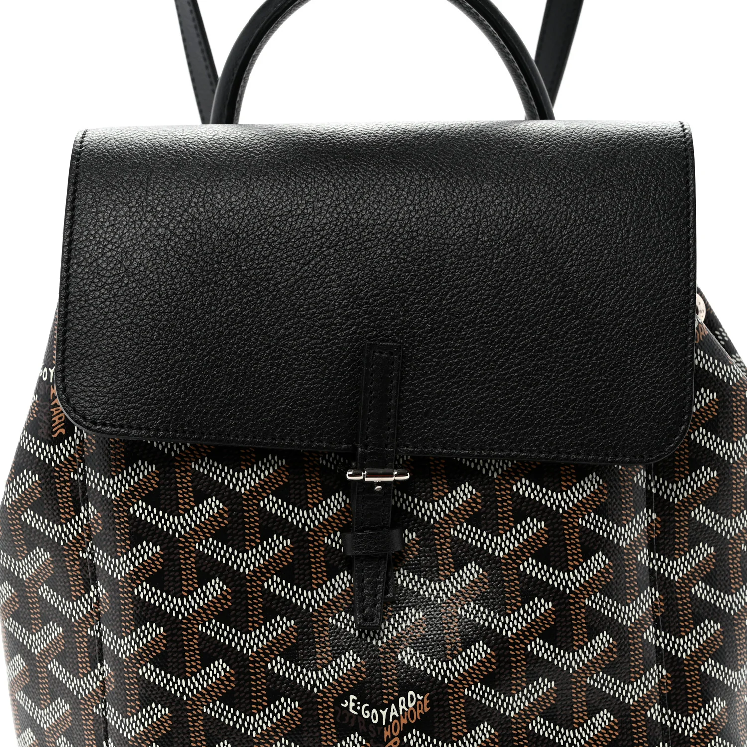 Goyardine Calfskin Mini Alpin Backpack Black
