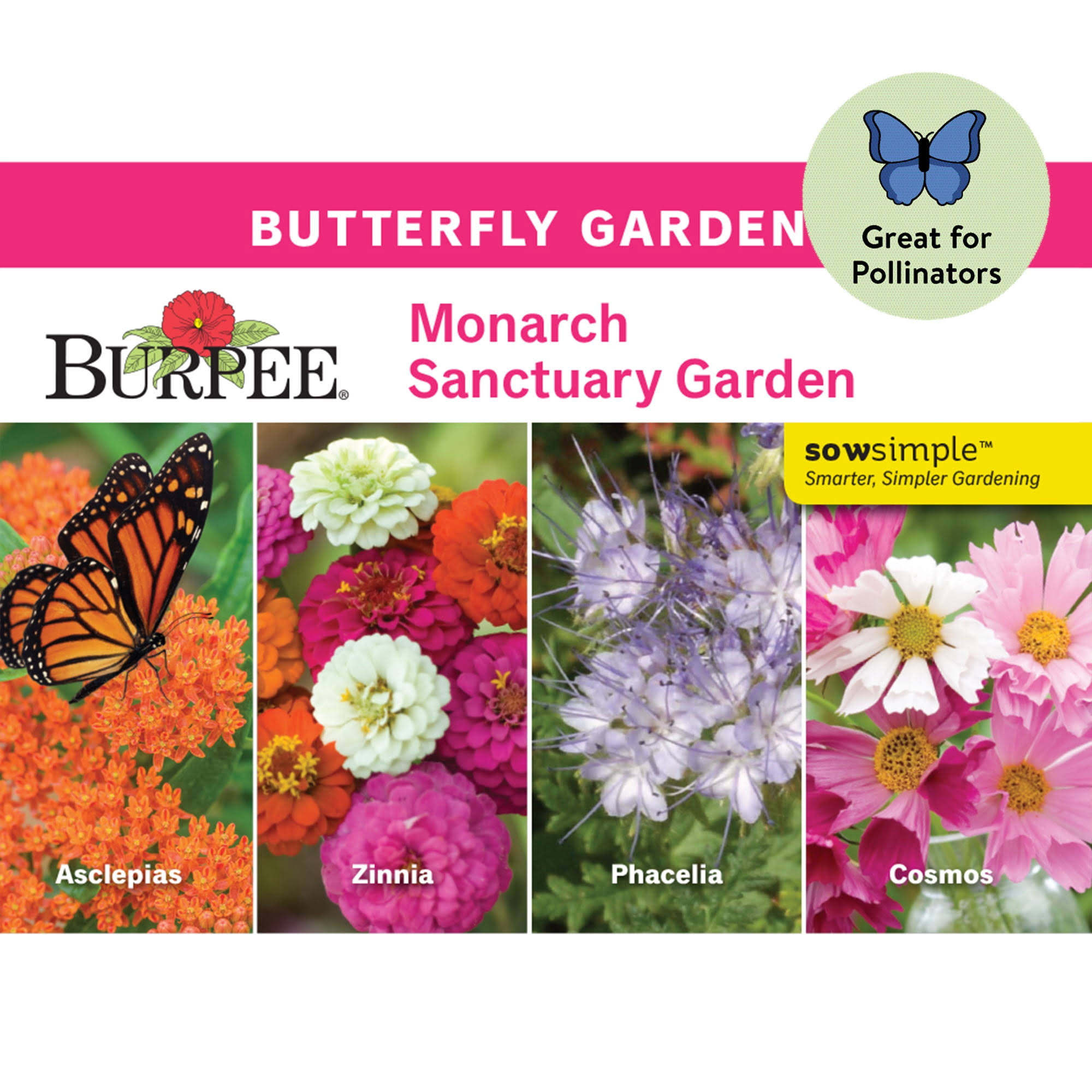Burpee Monarch Sanctuary Garden Starter Garden Flower Seed Collection, 1-Pack