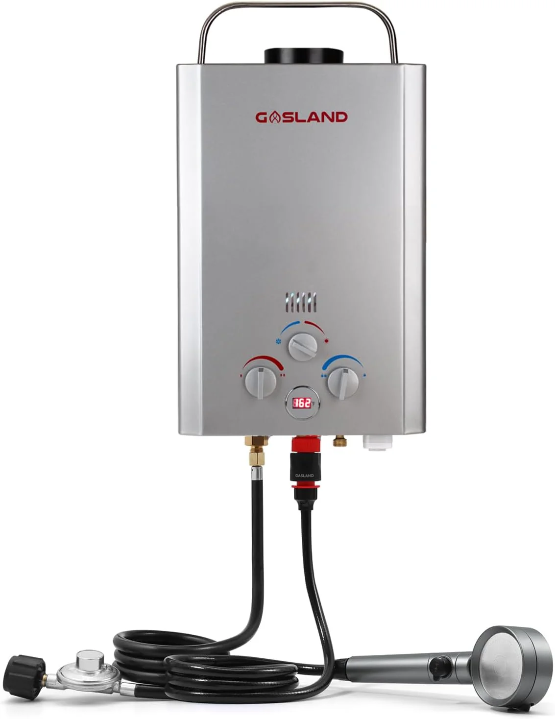 Portable Tankless Water Heater, Outdoors 6L 1.58GPM Propane Water Heater for RV Camping, Overheating Protection