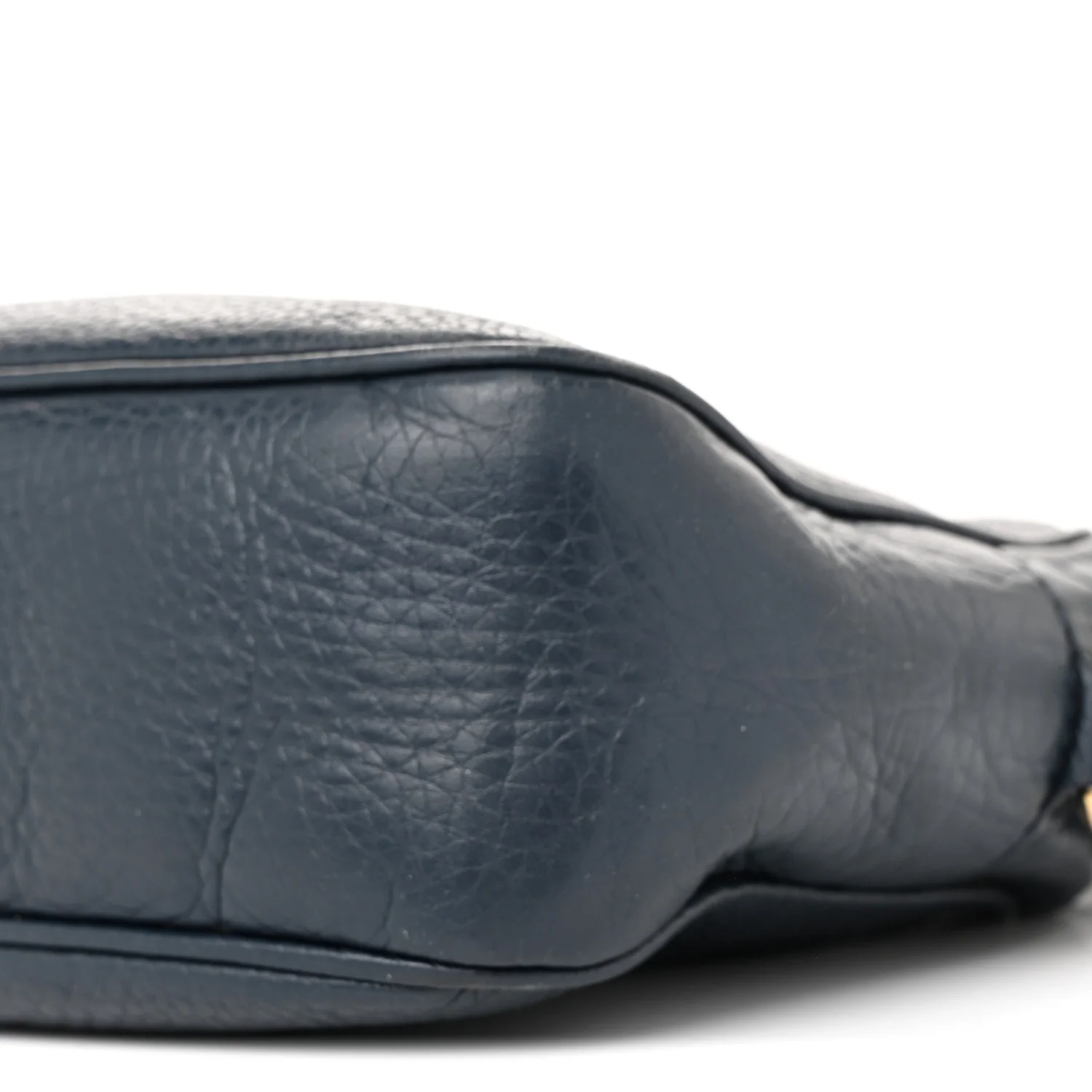 Pebbled Calfskin Small Soho Disco Bag Blue