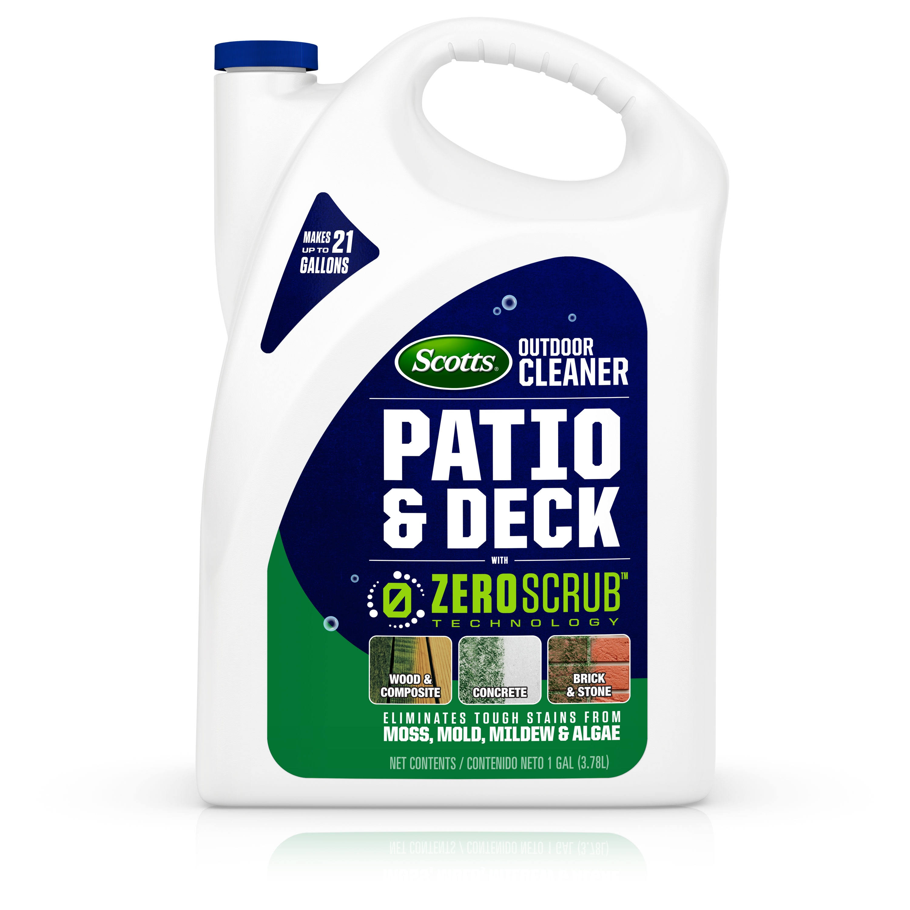 Scotts - Outdoor Cleaner Patio & Deck with ZeroScrub Technology Concentrate, 0.5 gal.