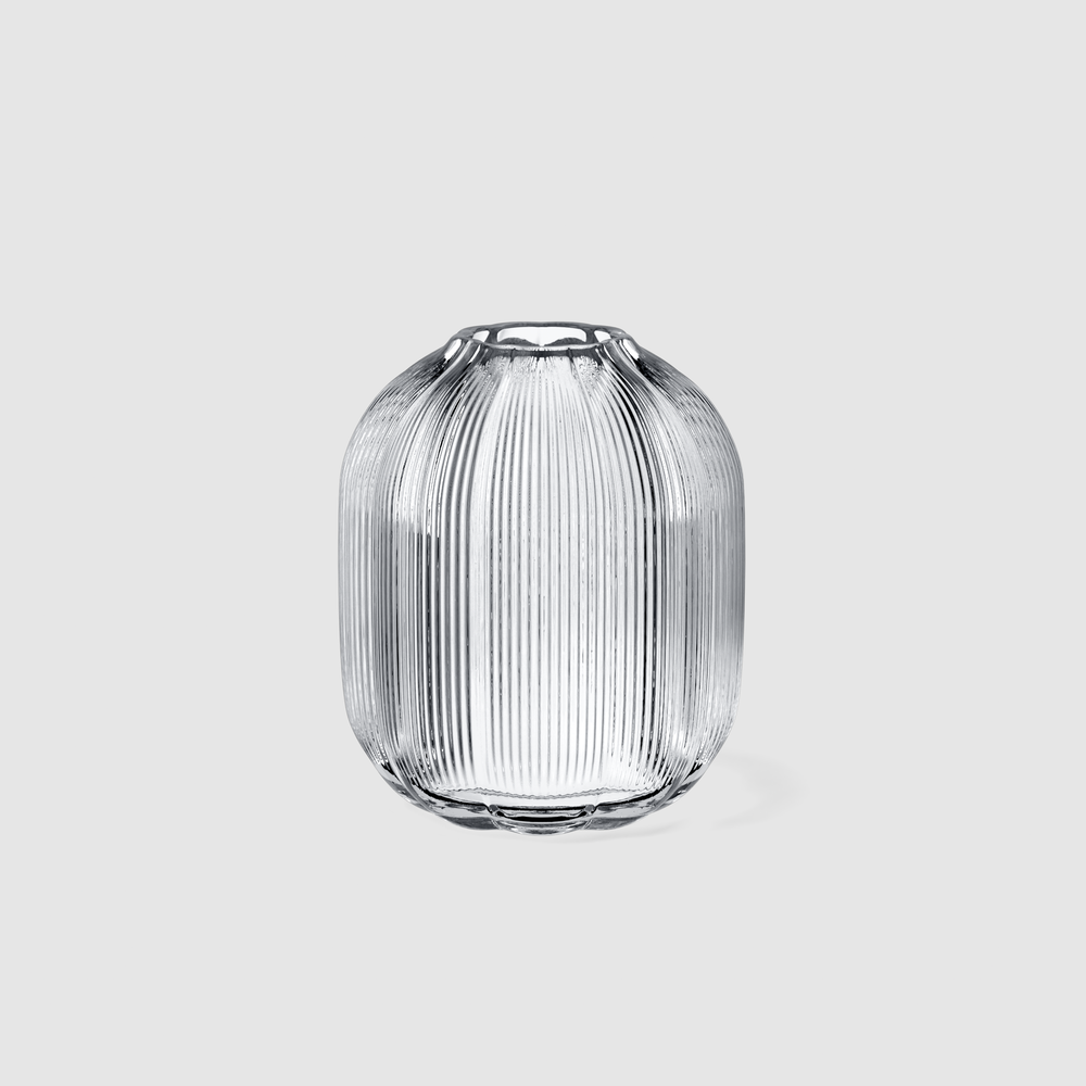 Fleur Vase - Clear, 6.3'' x 7.5'', glass
