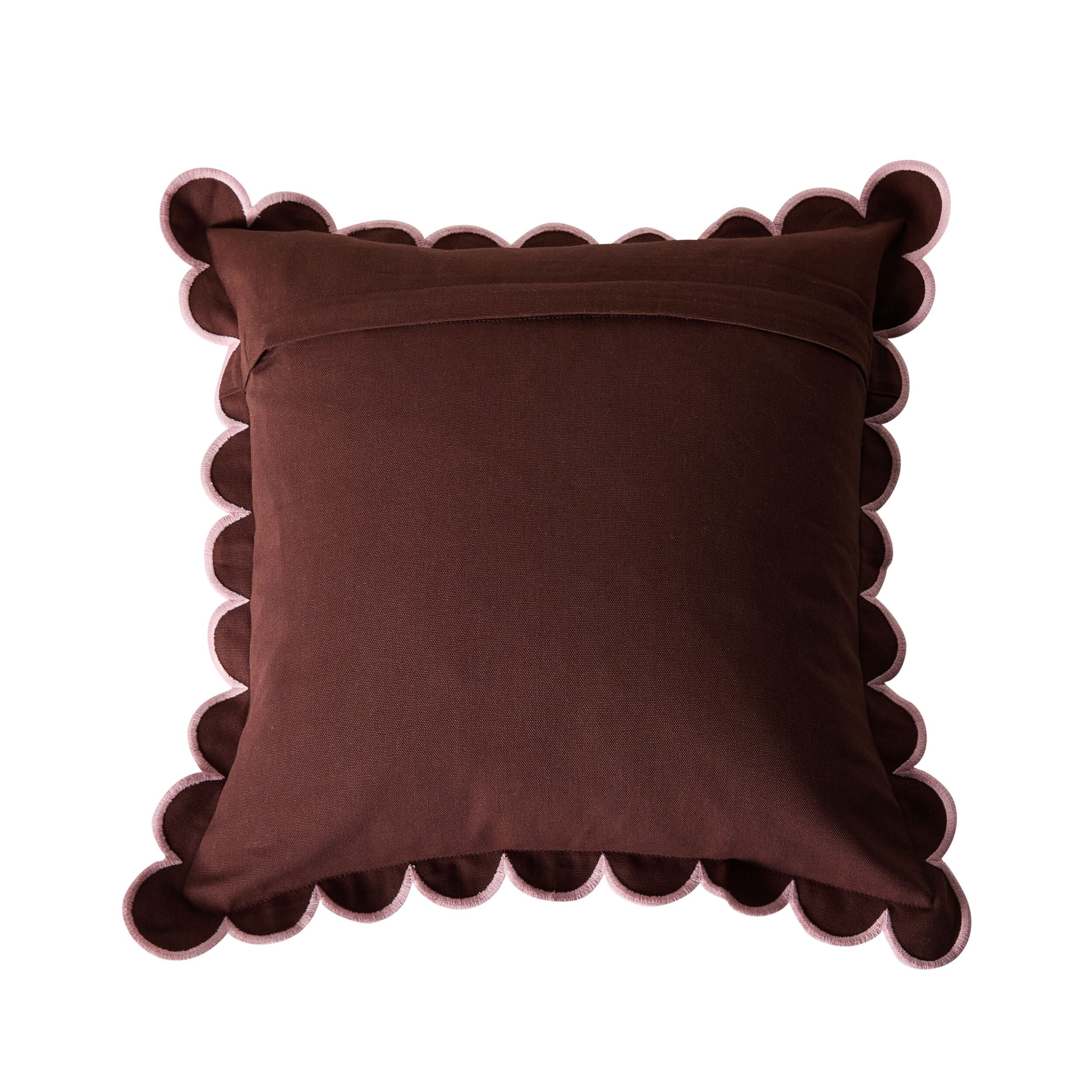 Aerin Scallop Cushion Chocolate 45cm