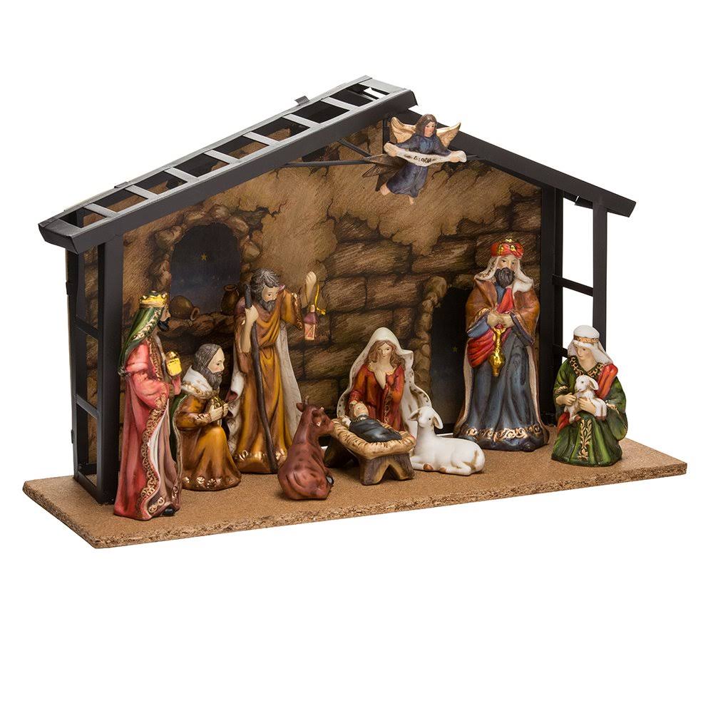 Kurt S. Adler 10-pc. Christmas Nativity Set, Brown