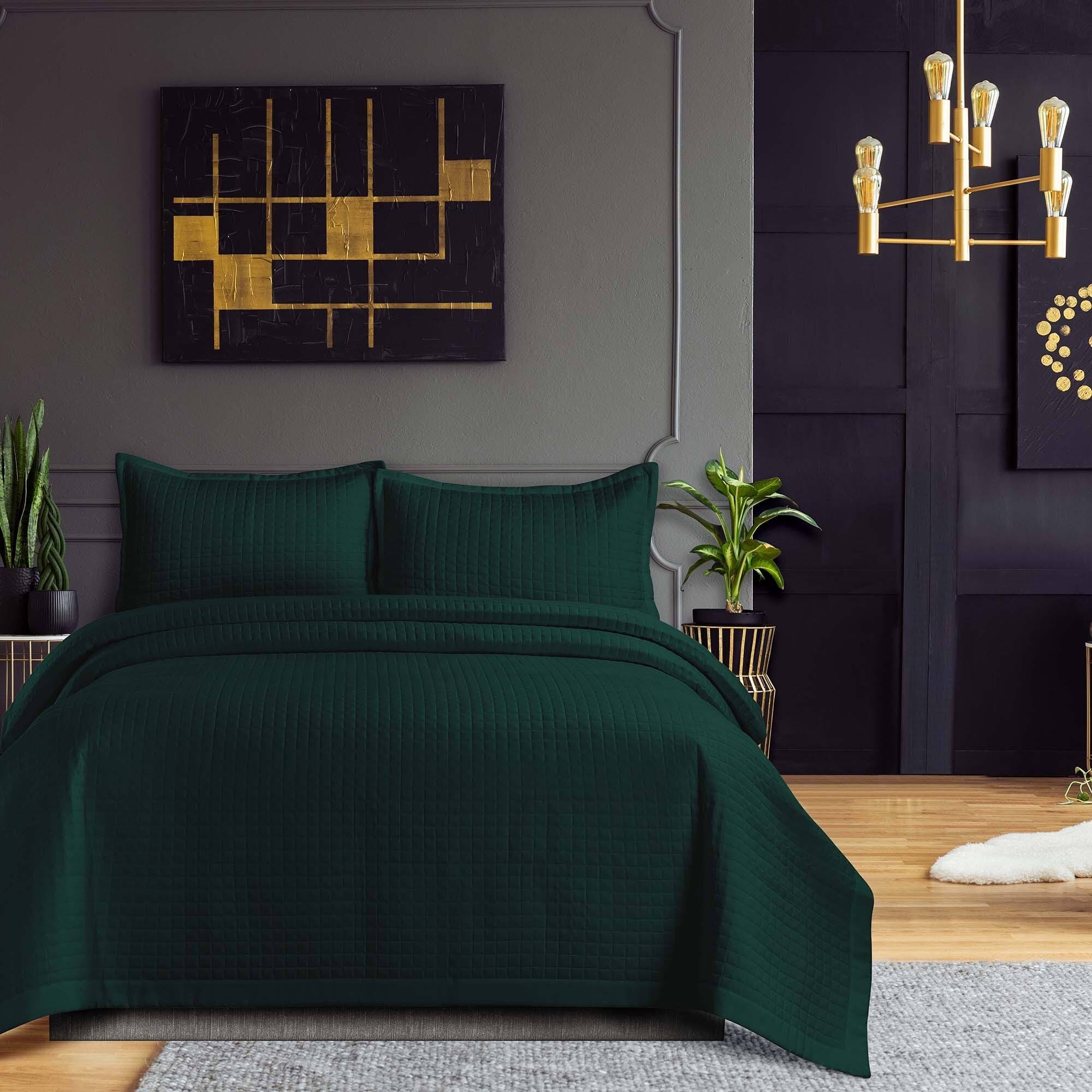 Tribeca Living Naples Oversized Quilt Set, Green, King
