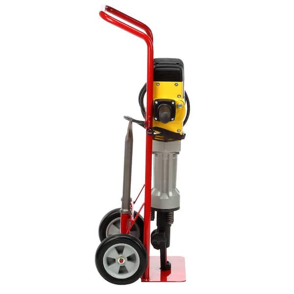 Brute 15 Amp 1-1/8 in. Corded Concrete Portable Electric Hex Breaker Hammer Kit with Cart and 2 Chisels - Image 3