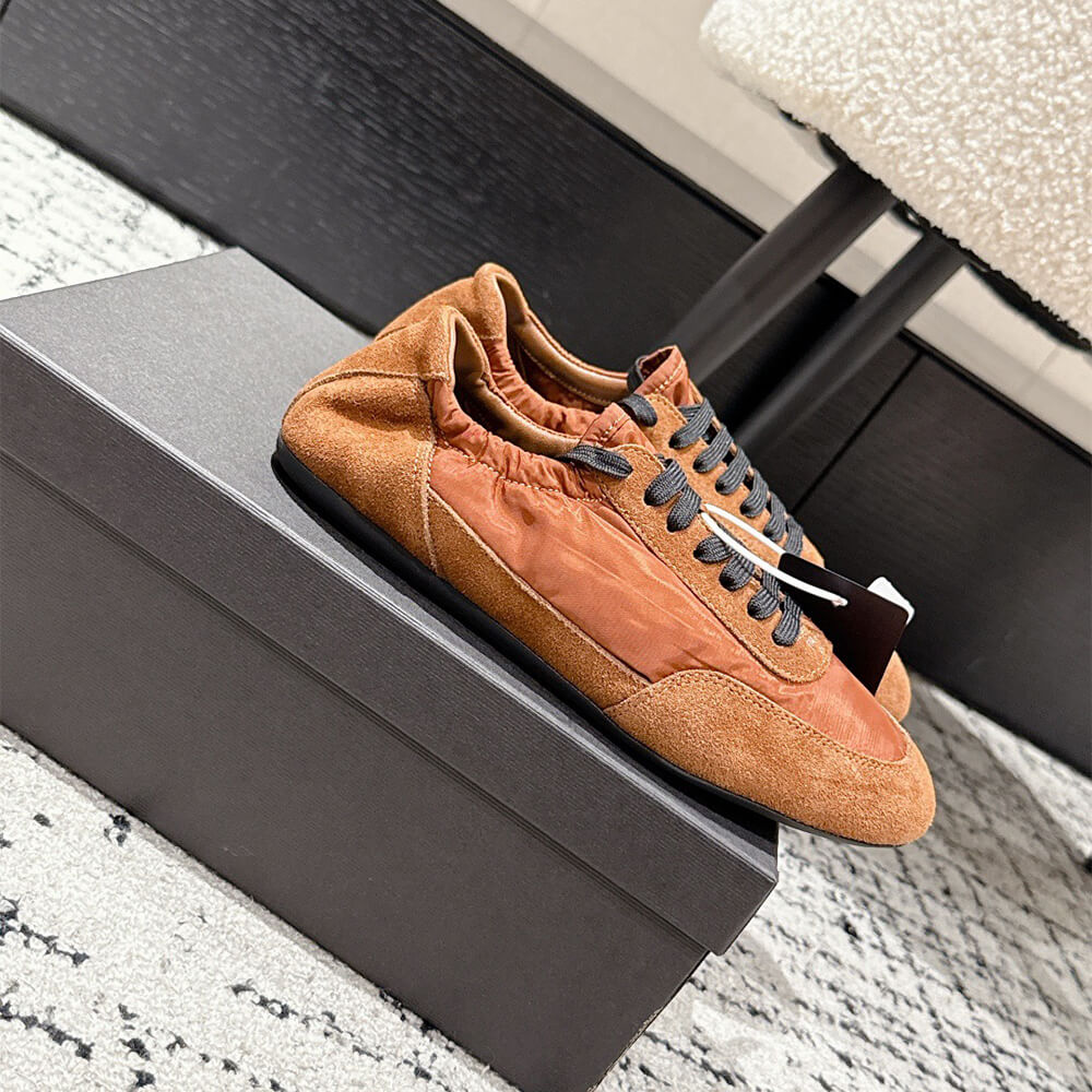 PRADA Collapse Re-Nylon and suede sneakers