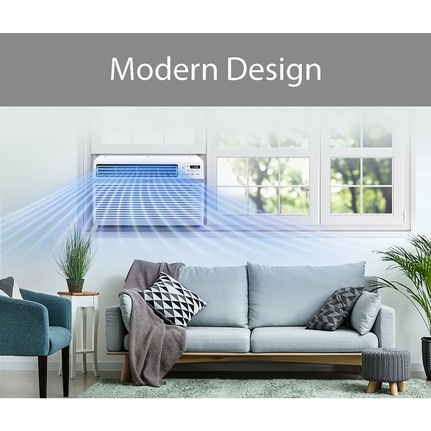 8,000 BTU 340 Sq ft Window Air Conditioner with Remote Control, White, LW8016ER(8000) - Image 4