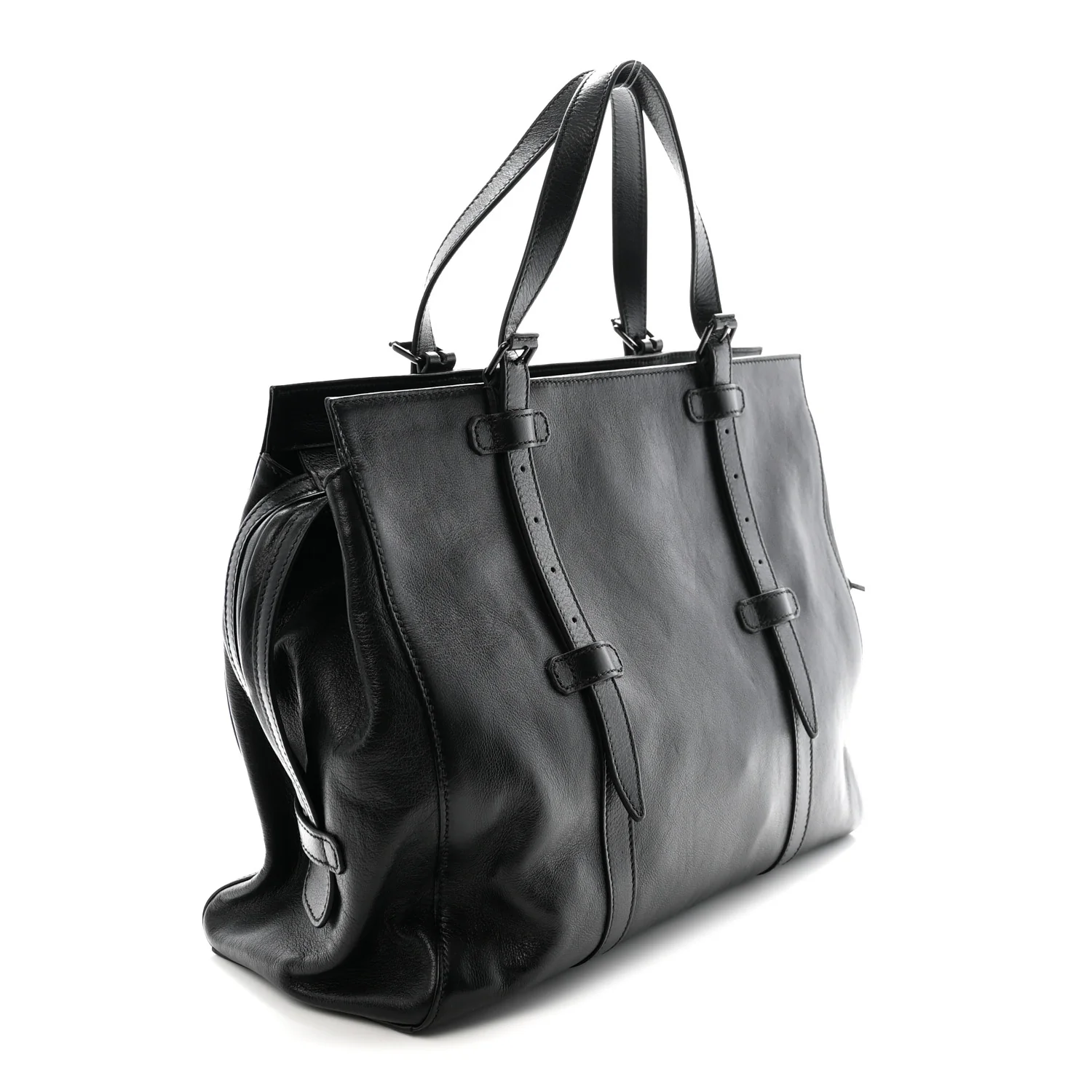 Piuma Lux Energy Monochrome Tonal GG Medium Tote Bag Black