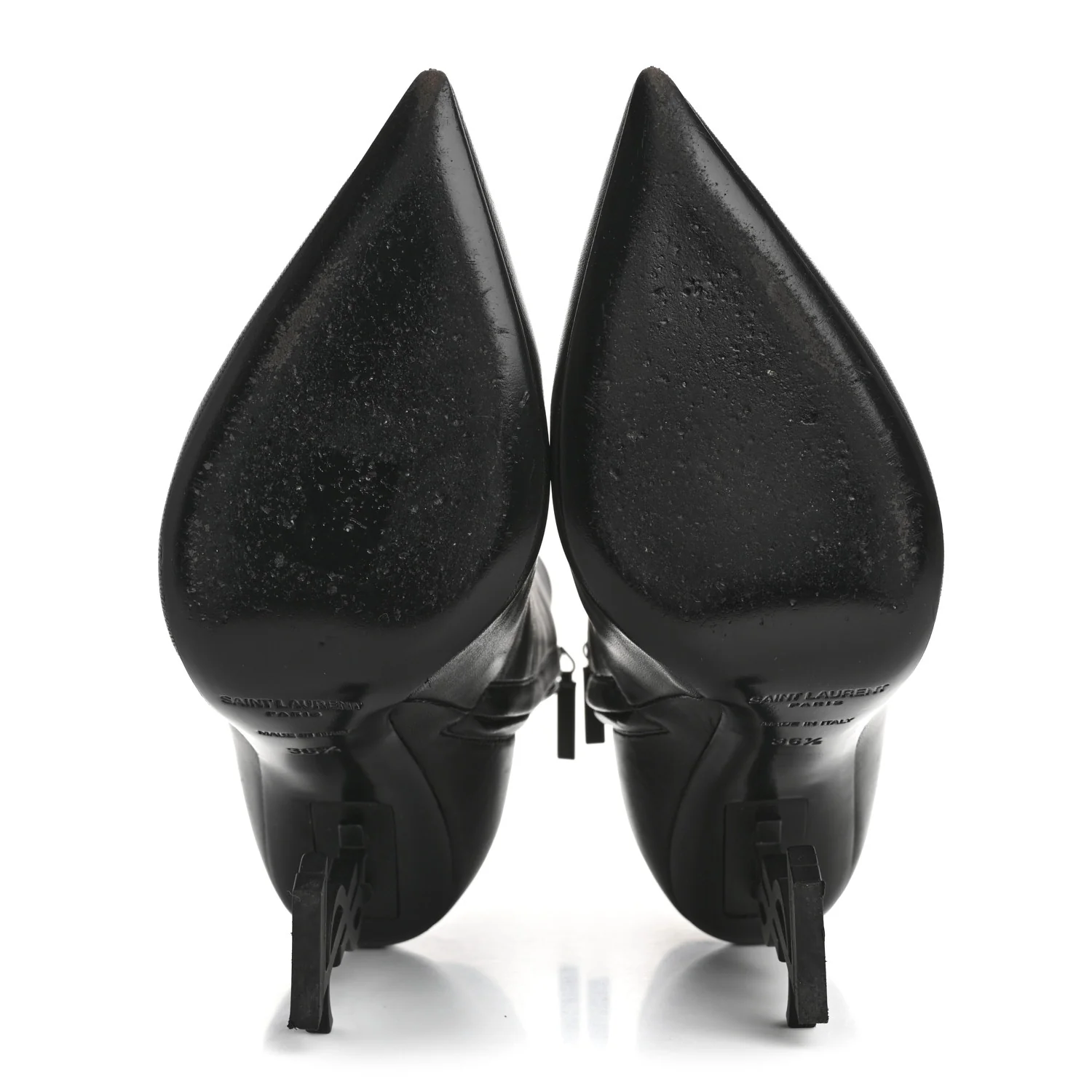 Calfskin Opyum Ankle Boots 36.5 Black