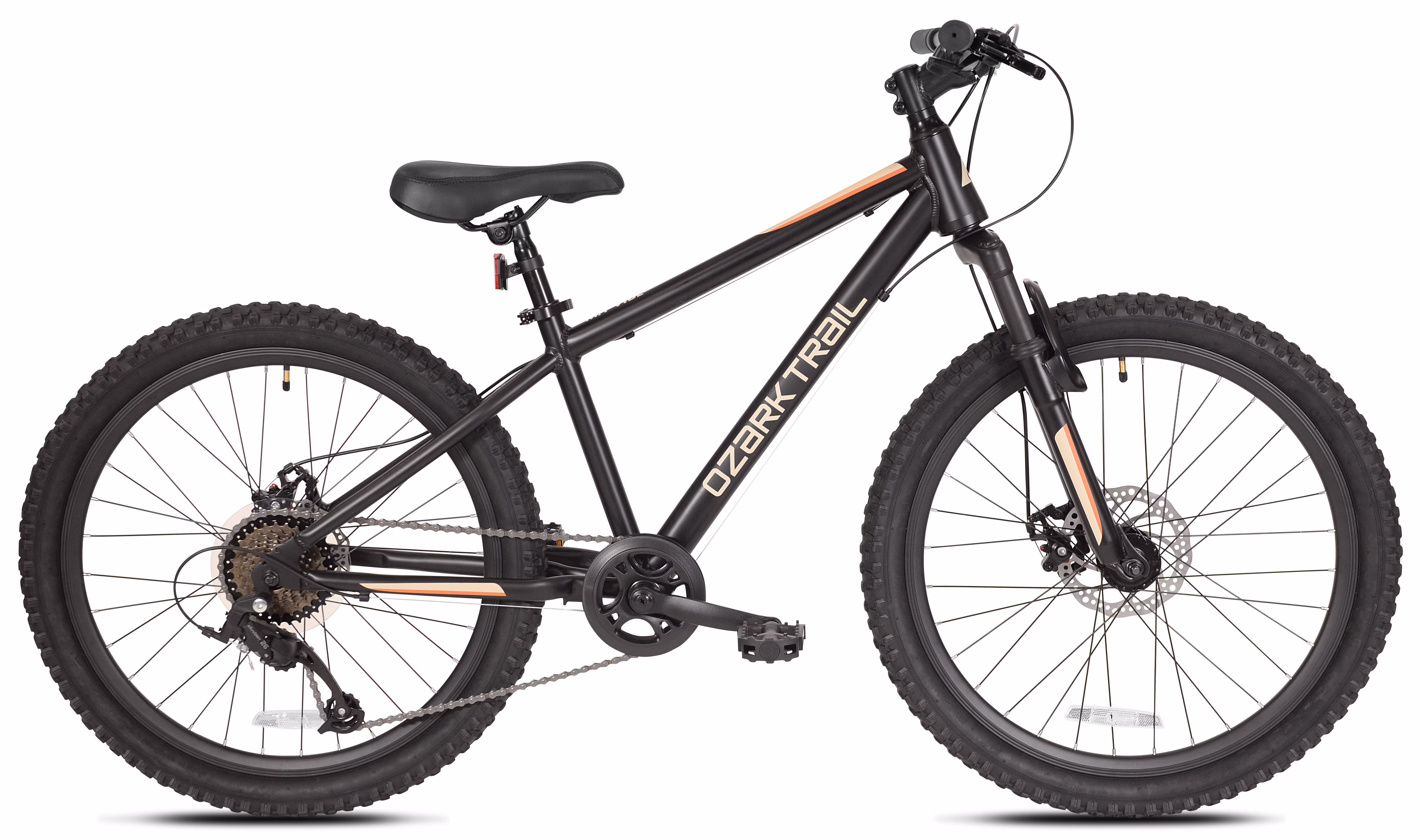 24" Vibe Mountain Bicycle, 8 Speed, Black, Fits Riders 4'6" 5'6", Teen(Black)