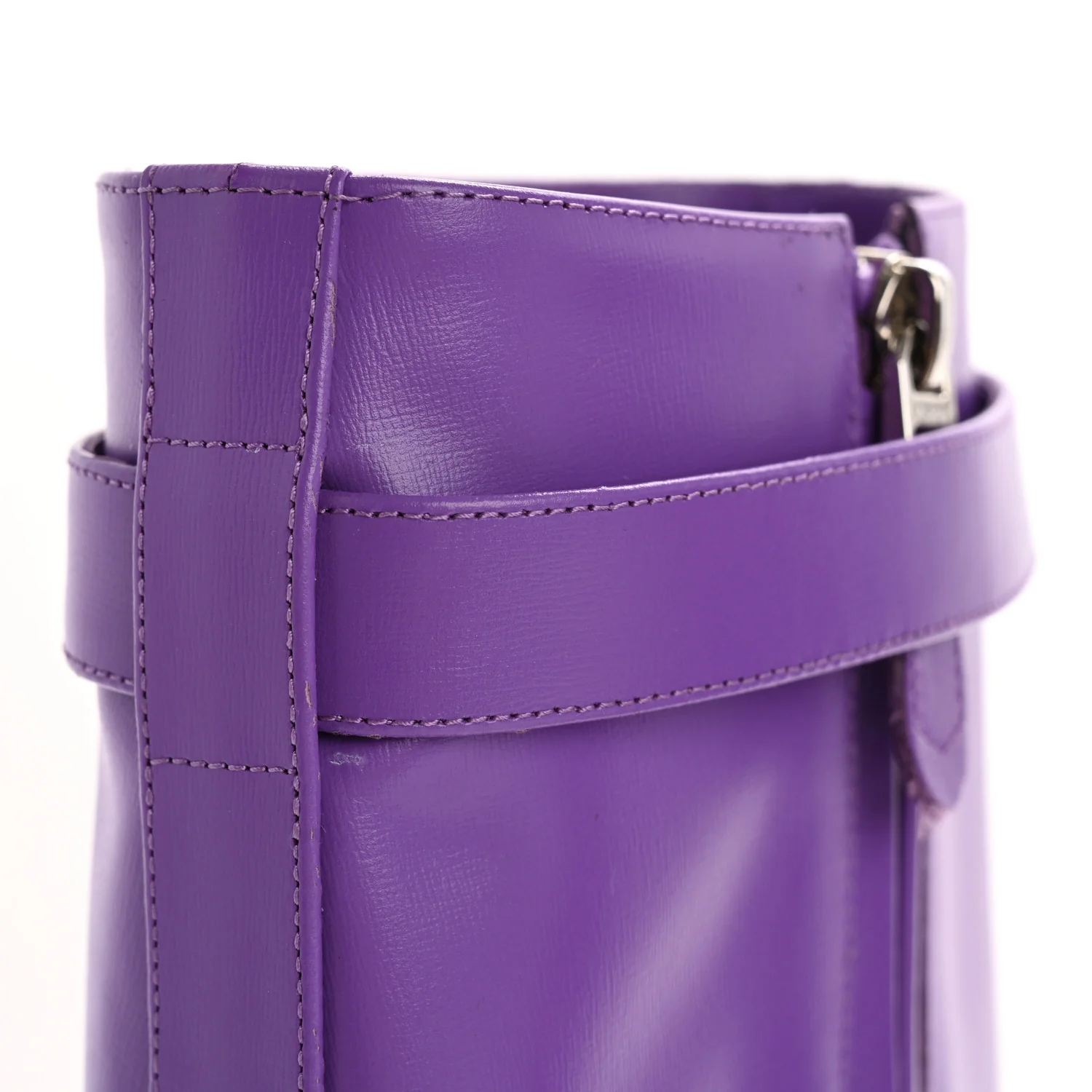 Calfskin Shark Lock Ankle Boots 39 Ultraviolet