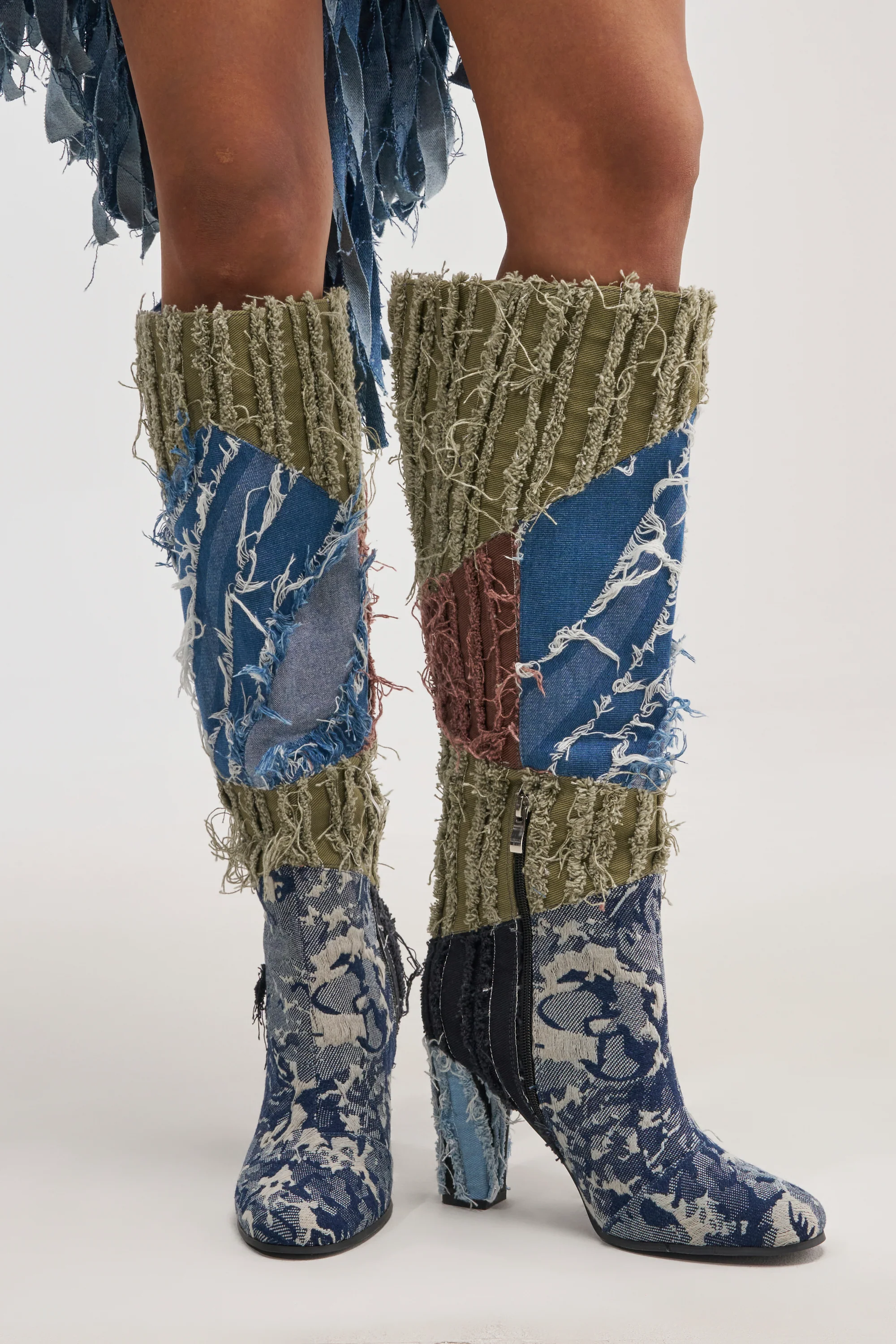 AZALEA WANG MARGEE MULTI CHUNKY KNEE HIGH BOOT - Akira Store