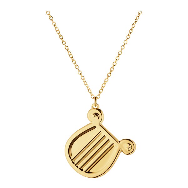 2026 juleornament harpe 4 cm gull