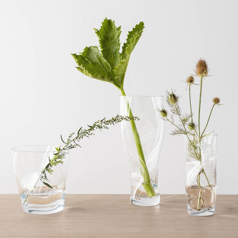 Squeeze vase 34 cm klar