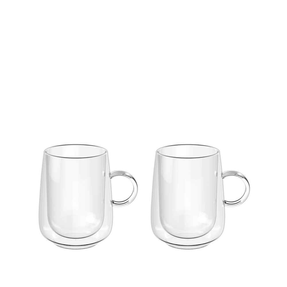 Artesano Latte glass with handle - Clear, 8.5 oz, borosilicate glass