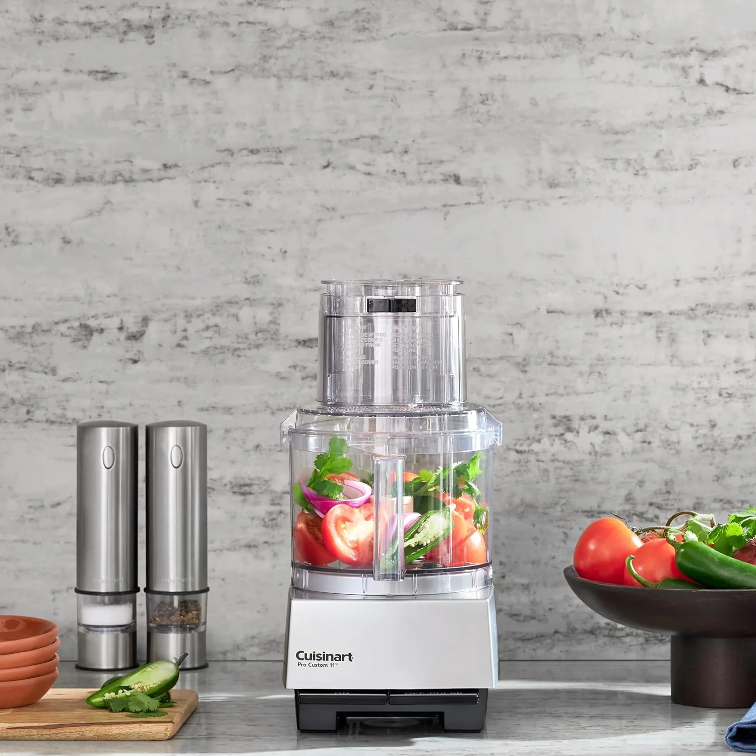 Food Processor, Pro Custom 11 Cup, Brushed Chrome