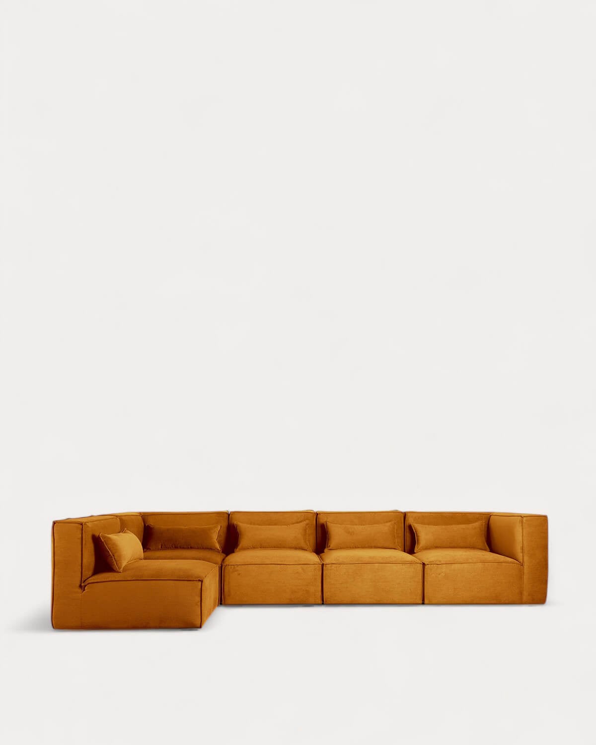 Kilhe Pana - Sofá Modular de 5 Piezas con 2 Sillones Esquineros de Pana Kilhe