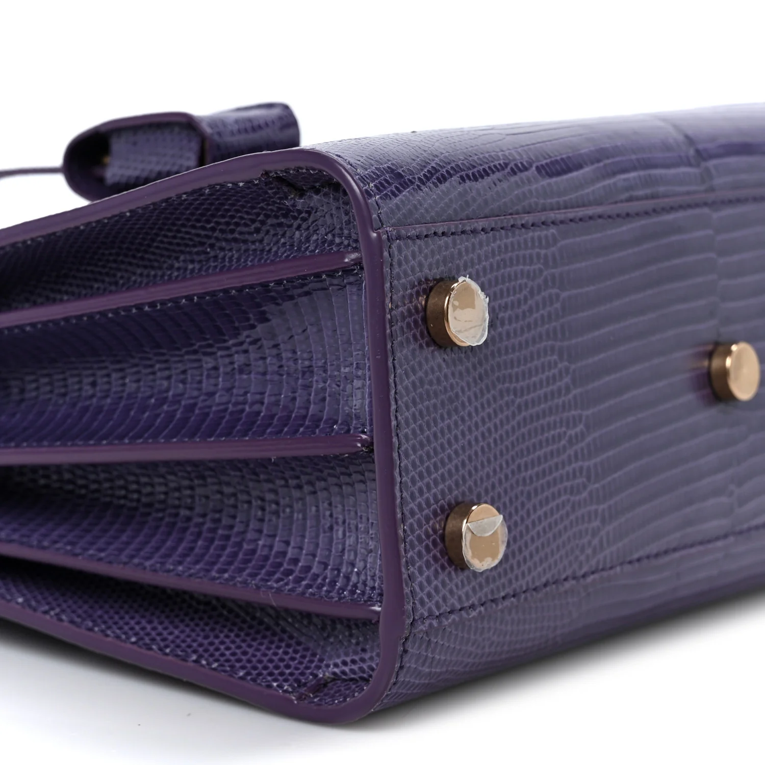 Lizard Calfskin Embossed Nano Sac De Jour Bright Bright Lilas