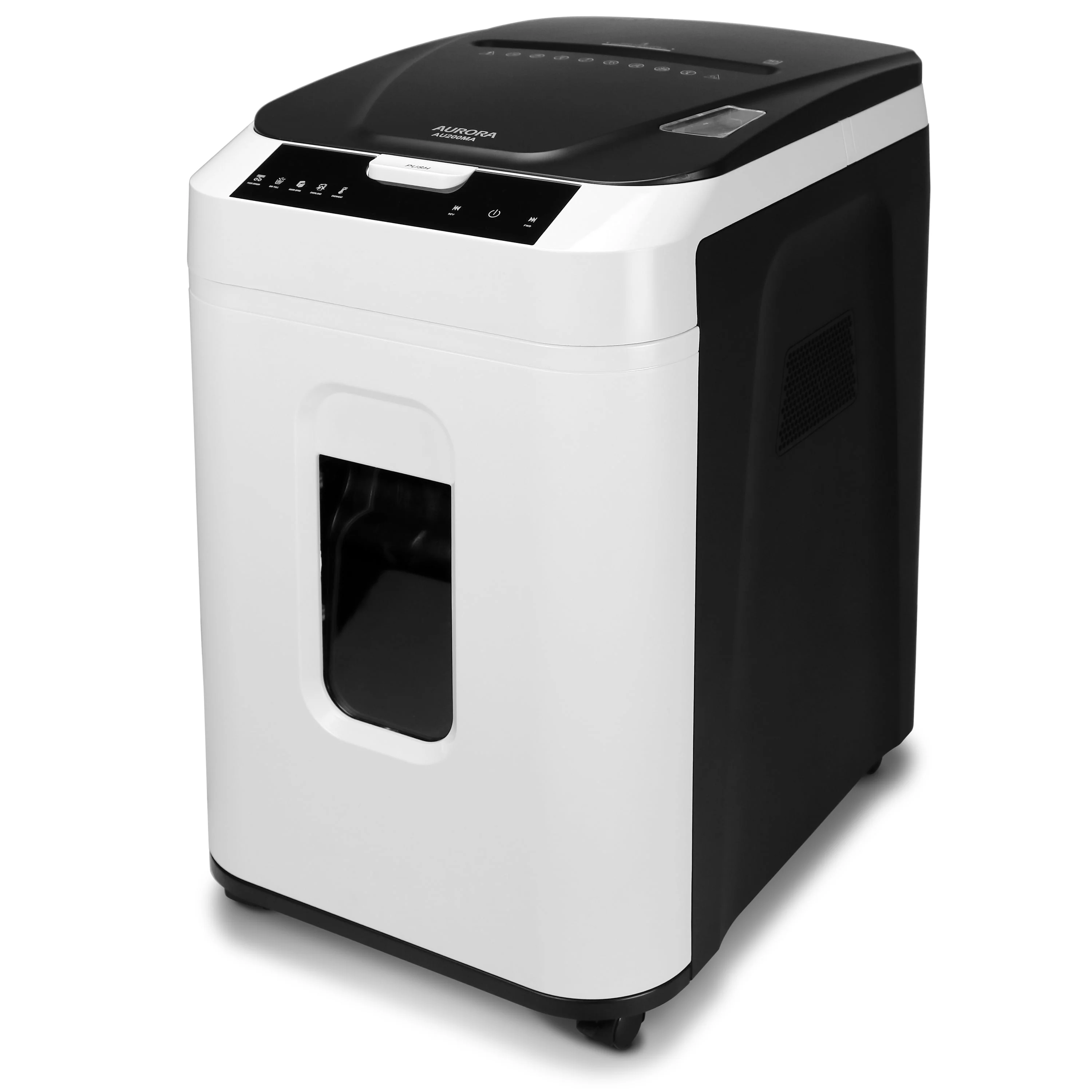 Aurora GB Commercial Grade 200 - Sheet Auto Feed Micro - Cut Paper Shredder with Pullout Basket